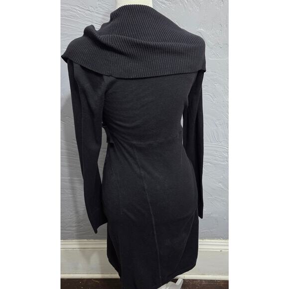 Athleta Black Cotton Wool Sweater Dress Woman's Size XS - Picture 3 of 7